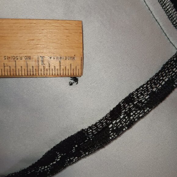 Chaps Brand sleeveless White & Black lacy A-line dress size 8 - Picture 8 of 9